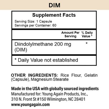 DIM Supplement Facts and ingredients