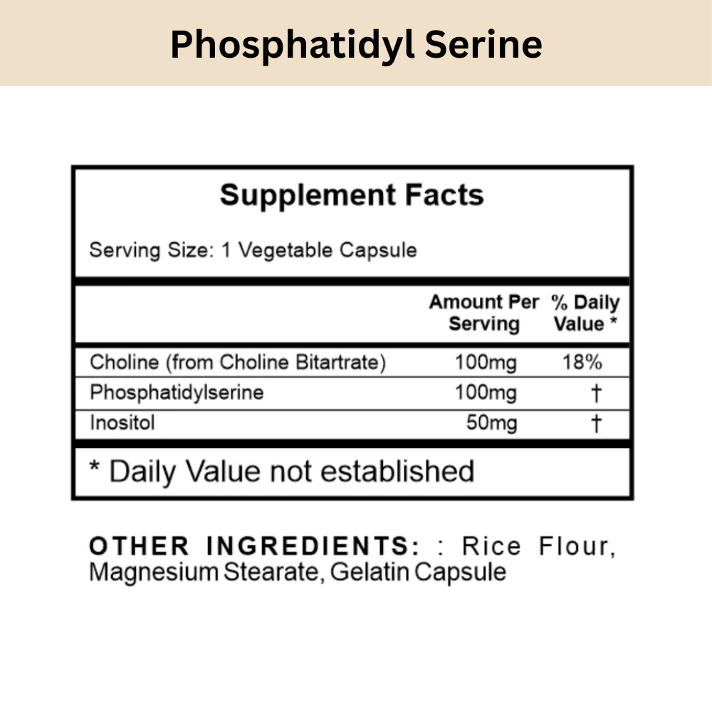 Phosphatidyl Serine Supplement Facts and ingredients