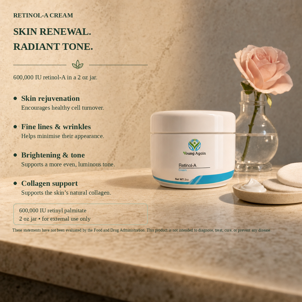 Young Again Retinol-A Cream Infographic