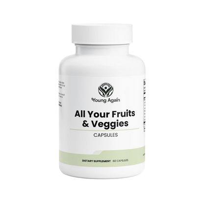 Young Again All Your Fruits & Veggies capsules, transparent product image