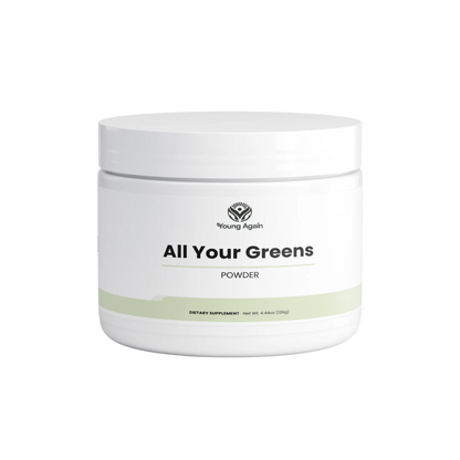 Young Again All Your Greens powder, transparent product image