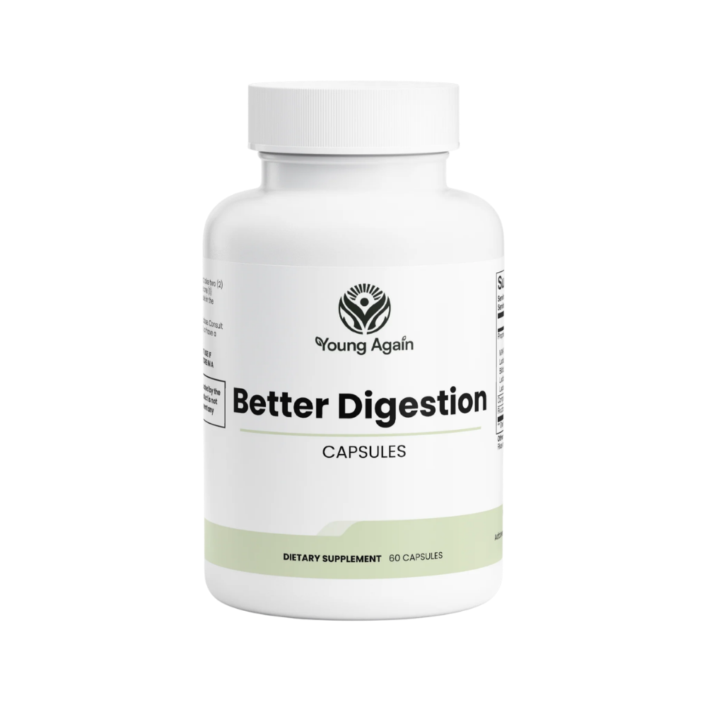 Young Again Better Digestion capsules, transparent product image